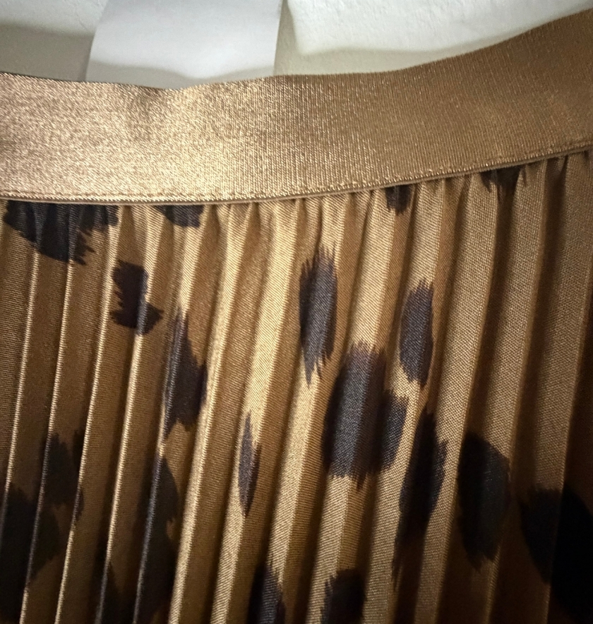 jupe maxi plissée leopard se pop