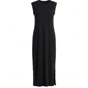 ROBE LONGUE ROCK A EMMANCHURES CLOUTEES (avec épaulettes)