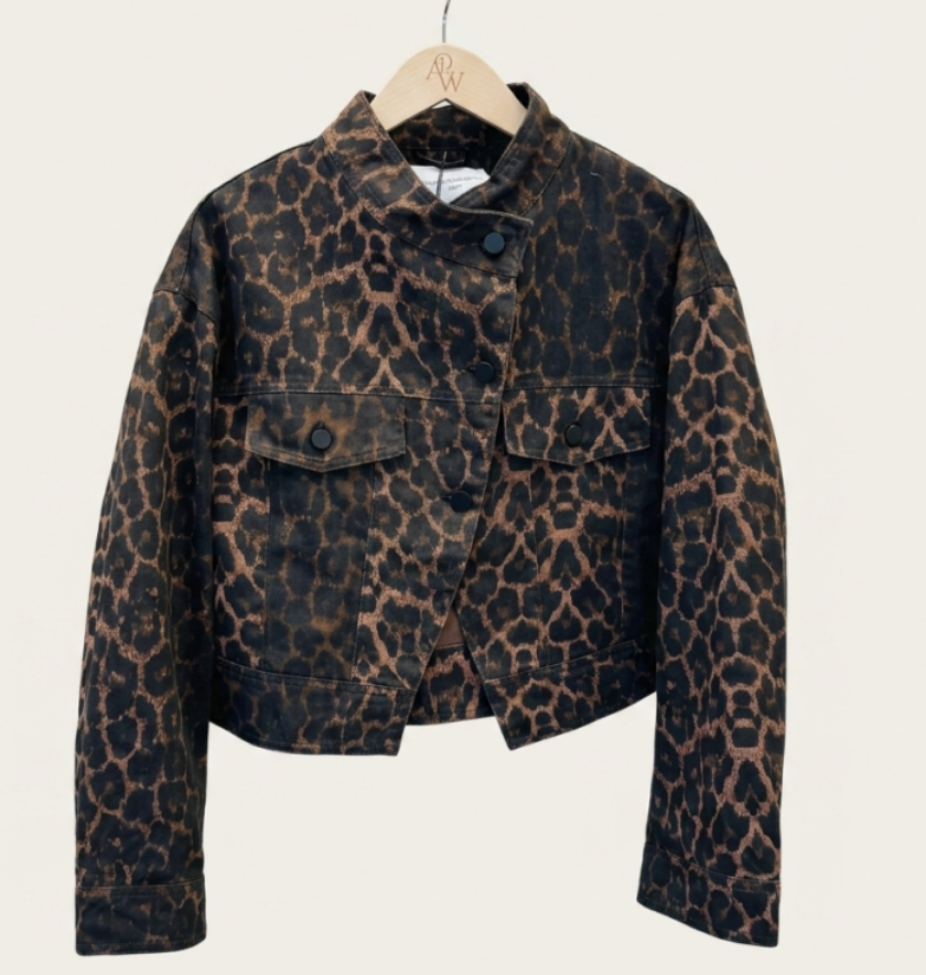 VESTE JEAN LEOPARD