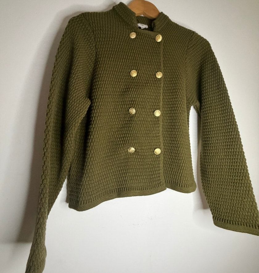veste en maille kaki Sé Pop !