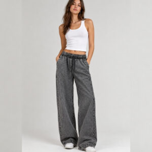 pantalon gris strass