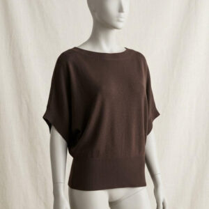 petit top tricot marron