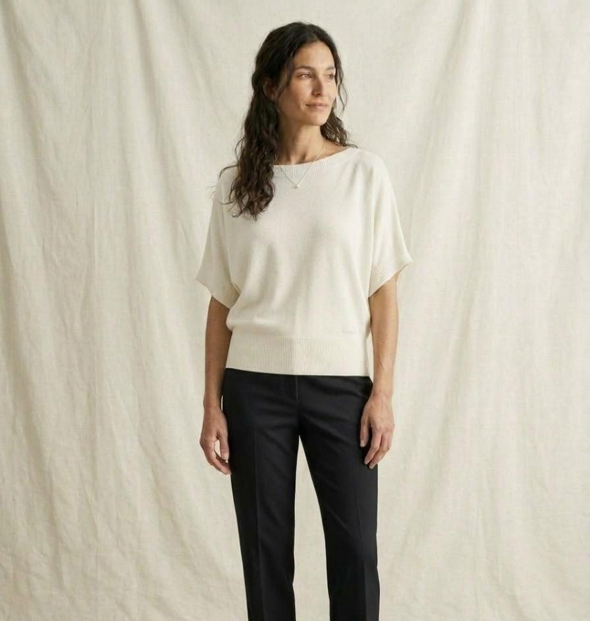 petit top tricot beige