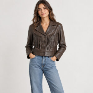 blouson à franges